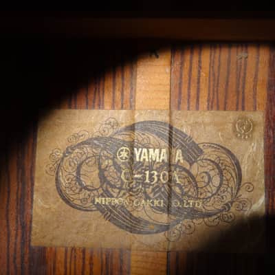 Yamaha Yamaha G130A Classical Guitar (Brown Label) 1960's Light Brown image 2