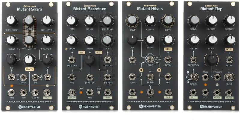 Erica Synths Hexinverter Mutant Drum Eurorack Bundle image 1