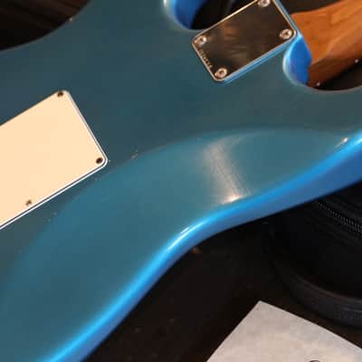 2020 Mario Martin S-Type Madagascar Roasted Neck Electric Guitar Deep Lake Placid Blue Factory Relic + COA OGB image 18
