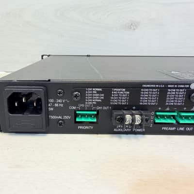Crown 28M 1U Rackmount Commercial Mixer / Zone Mixer – Multi-Input, Dual Master Output 2000's image 14