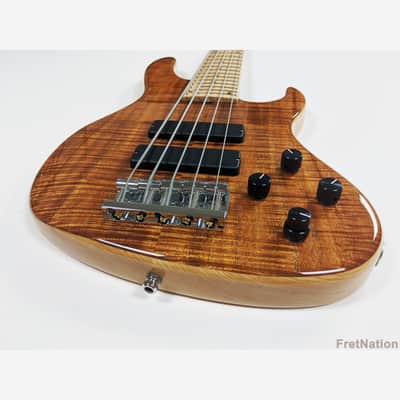Sadowsky Masterbuilt CS Modern Natural High-Polish 5-String Electric Bass 5A Flamed Koa Top 7.8 lbs! image 8