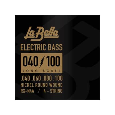 La Bella RX-N4A RX Nickel-Plated Round Wound Custom Light 40-100 image 1