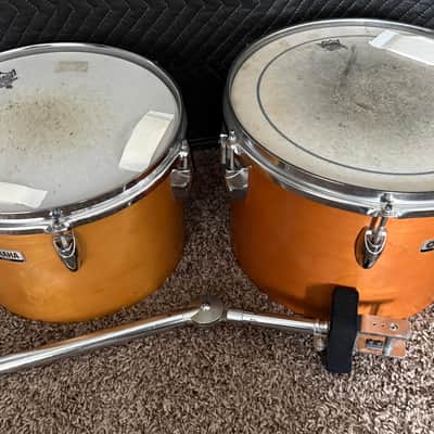 Yamaha Vintage 8000 Series Concert Toms - 12" and 13" - 70s/80s - Real Wood Finish image 8