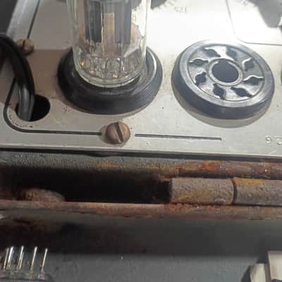 RCA USA 1958 RCA 12AX7 / ECC83 Red Tip Long Grey Plate – Matched Triodes (121/120) V1 Tested 1958 - Glass image 2