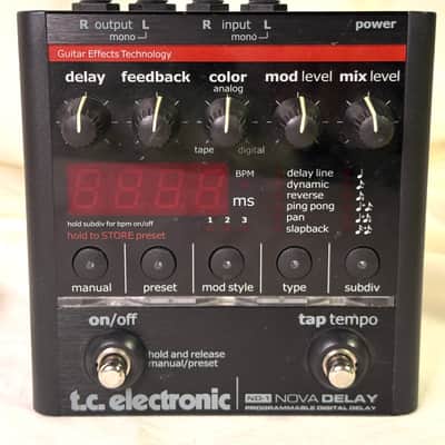 TC Electronic ND-1 Nova Delay Digital Pedal Ping Pong Tap Tempo Reverse Stereo image 4