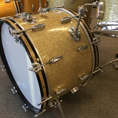 Rogers Vintage Holiday Eagle Badge Drum Shells 4 Piece - Aged Silver Sparkle image 14