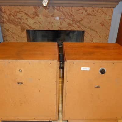 Pair of Modern Midcentury Vintage speakers Gorgeous Solid Wood image 7