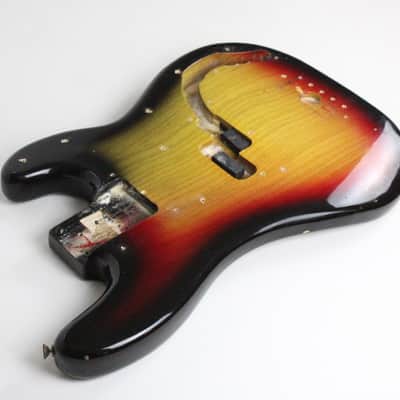 1978 Fender Precision Bass BODY Sunburst ASH Super CLEAN USA 4-Bolt Lightweight 5.2 lbs PBass 1970's Vintage image 7