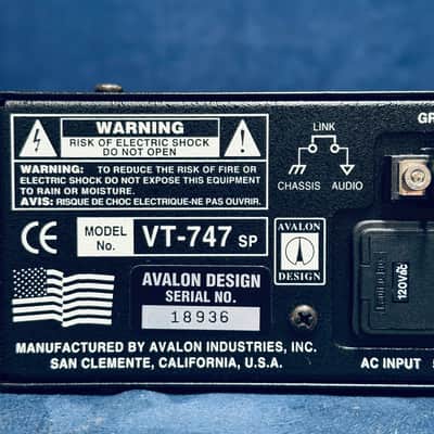 Avalon Design VT-747SP Stereo Opto Compressor/Equalizer • Serviced • Near MINT image 9