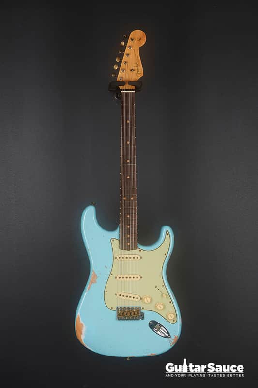 Fender Custom Shop Stratocaster Limited 64 L-Series Heavy Relic Aged Daphne Blue 2024 (Cod.1750NG) image 1