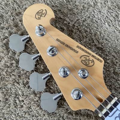 Red SX 4 String Precision Bass Style, Basswood Body with Maple Neck, Rosewood Fingerboard image 15