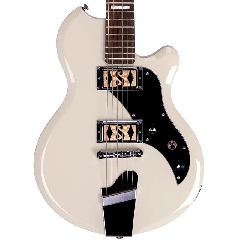 Supro 2020AW Westbury Dual Pickup Island Series Electric Guitar Antique White image 1