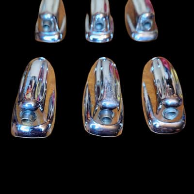 (6) Vintage Slingerland 60's/70's Chrome Bass Drum Lugs & Screws Buddy Rich Era **FREE SHIPPING** image 3
