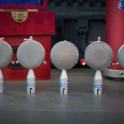 Extremely Rare Vintage Blue Bottle Tube Condenser Microphone Set image 13