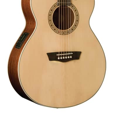 Washburn WG7SCE Harvest Series Grand Auditorium Cutaway Solid Spruce Top Mahogany Neck Acoustic-Electric Guitar image 2