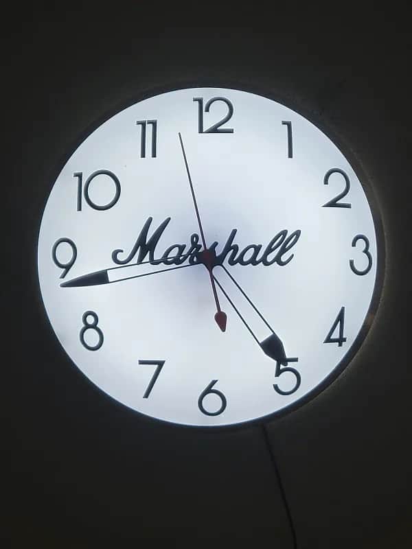 Marshall Amplifiers Dealer Style Light Up Clock Killer Cool Mancave/Garage Item image 1