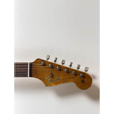 Fender CUSTOM SHOP STRATOCASTER 1965  - SUPER HEAVY RELIC SF Aged Sherwood Green Metallic over 3 Ton Sunburst image 13