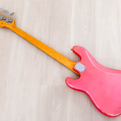 1985 Fender Precision Bass ‘62 Vintage Reissue PB62-55 Metallic Pink w/ Seymour Duncan & Case, Japan MIJ Fujigen image 13
