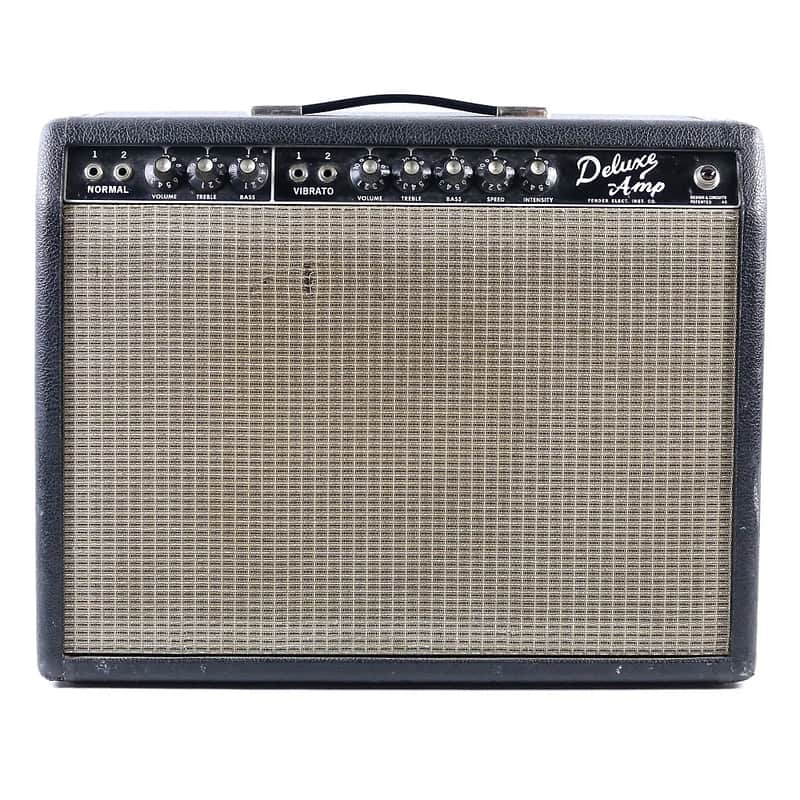 Fender Black Panel Deluxe 2-Channel 20-Watt 1x12" Guitar Combo 1963 - 1966 image 1