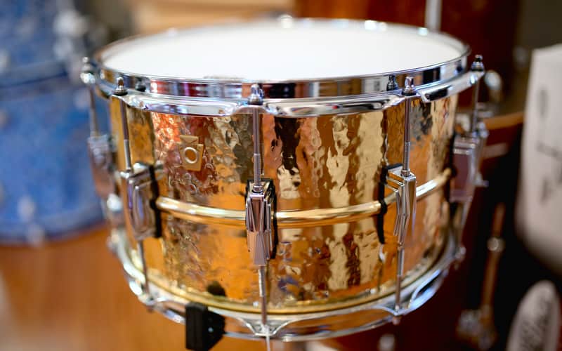 Ludwig LB508K Hammered Bronze 8x14" Snare Drum image 2