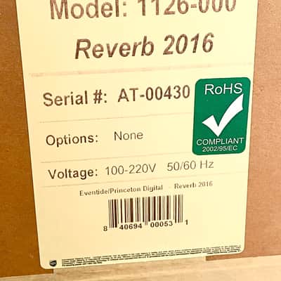 Eventide Reverb 2016 Stereo Reverb Processor image 3
