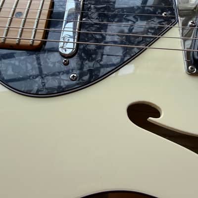 2013 Fender American Deluxe Telecaster Thinline - Olympic White image 13