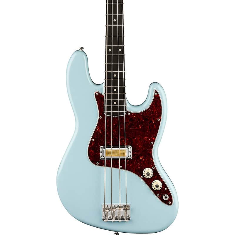 Fender Gold Foil Jazz Bass Guitar Regular Sonic Blue image 1