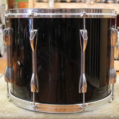 1980s Yamaha Recording Custom Outfit in Solid Black 14x22 8x10 8x12 9x13 10x14 12x15 image 13