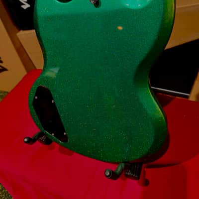 Vintage Guitars 30th Anniversary VS6 Electric Guitar with Vintage Style Vibrato  Green Metalflake image 7