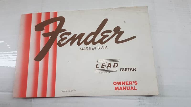 1980 Fender Lead 1 Owner's Manual image 1