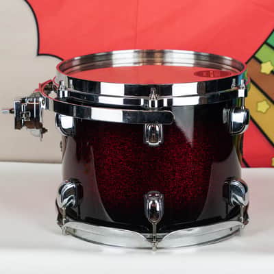 2010 Tama Starclassic Preformer B/B Bubinga Shell 10 x 8" Tom Drum, Red Sparkle Burst image 3