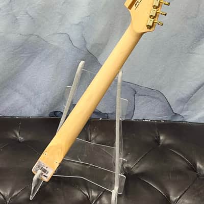 Squier Loaded Telecaster Deluxe Neck with Block Inlays, Black Painted Headstock Face image 4