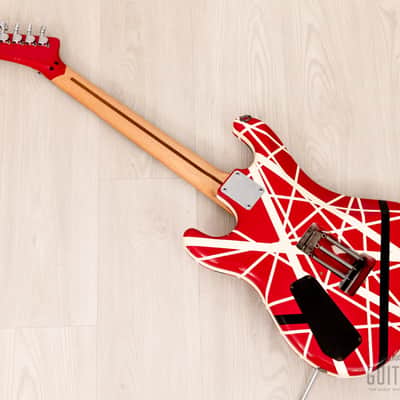 1990s ESP EVH Frankenstrat 5150 VH-250 Striped w/ Floyd Rose, Japan image 12