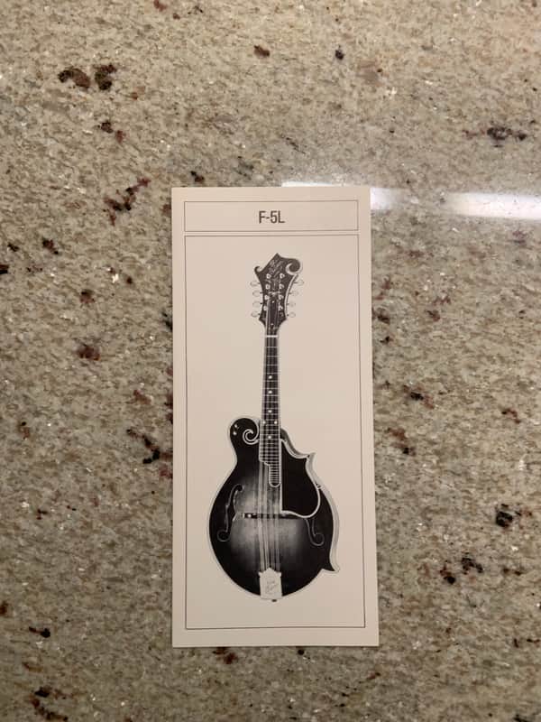 Vintage 1981 Gibson F-5L  Spec Sheet! image 1