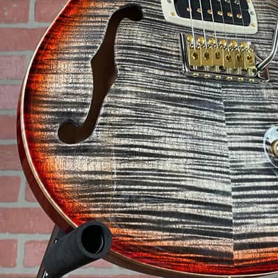 PRS 40th Anniversary Custom 24-08 Semi-hollow Electric Guitar - Charcoal Cherry Burst image 5