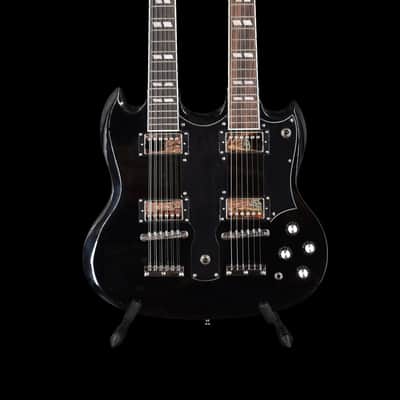 Brandon’s Custom Shop Double Neck 12/6 - Ebony/Chrome image 2
