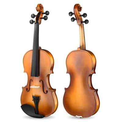 EVA-330 4/4 Full-Size Acoustic Violin Student Fiddle Set – Handmade Spruce & Maple with Case, Shoulder Rest, 2 Bows & Tuner image 3