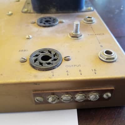 Heathkit INCOMPLETE W4-AM Tube Mono 5881 Power Amplifier Williamson 1957 - Gold Steel Paint image 3