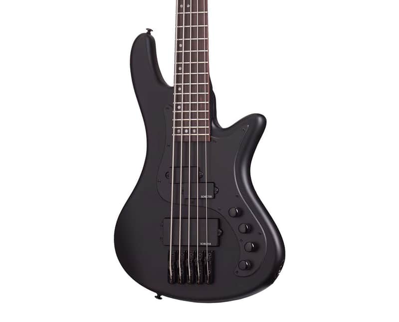 Schecter Stiletto Stealth-5 5-String Bass Guitar - Satin Black - Open Box image 1