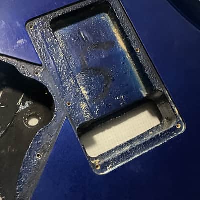 1997 Korean Ibanez RG470 Candy Blue Basswood Guitar Body Floyd Ready image 14