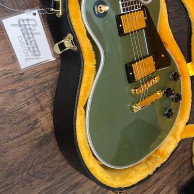 2025 Rare Gibson Les Paul Custom olive drab VOS one of a kind image 5