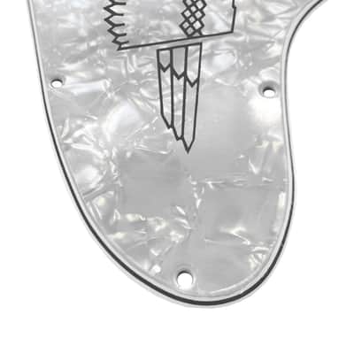 White Pearl 4 Ply Pickguard for Epiphone Thunderbird Option 1 W/ Decal Made in USA by WD image 3