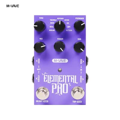 M-VAVE ELEMENTAL PRO Stereo Delay Pedal 9 Delay Effect, Price include the import duty to US buyer