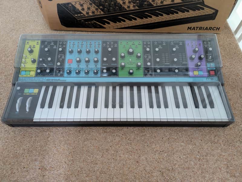 Moog Matriarch 49-Key Semi-Modular Analog Synthesizer with Clear Cover and Box image 1