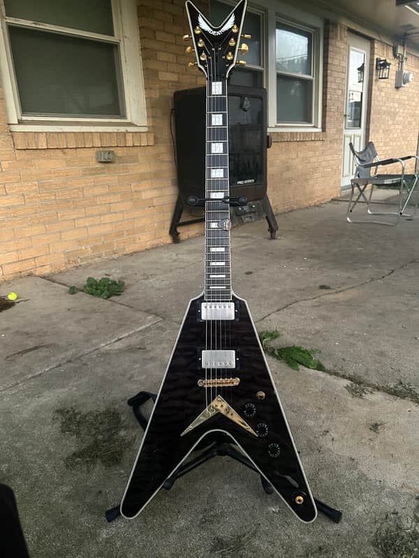 Dean V Select Quilt Maple 2010s - Trans Black