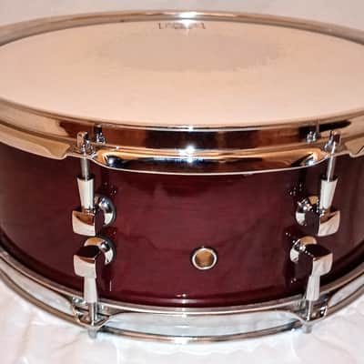 YAMAHA CUSTOM MODIFIED ADVANTAGE NOUVEAU SNARE DRUM - BURGUNDY LACQUER-FREE SHIP TO CUSA! image 4