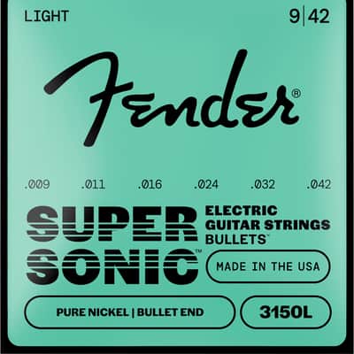 Fender SUPERSONIC BULLETS 3150L Pure Nickel Bullet End Electric Guitar String - .009-.042 image 2