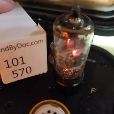 Amperex Matched Pair (2) 6DJ8 tNOS AT1000 TESTED Vacuum Tubes PQ premium quality Heerlen A-frame Orange Globe T5 ECC88 dual triode 1973 image 7