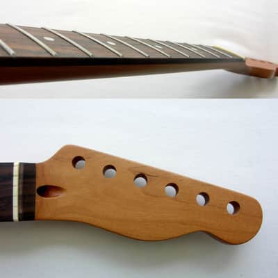 Roasted Telecaster Guitar Neck/ Maple-Rosewood/22-Med Jumbo Frets/ fits Warmoth, Fender Tele image 1