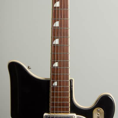 National  Val-Pro 88 Semi-Hollow Body Electric Guitar (1963), ser. #T-86077, original black alligator hard shell case. image 8